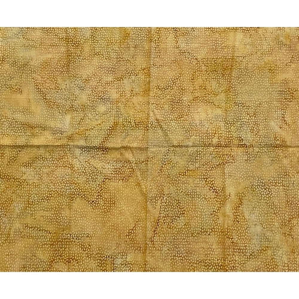 Yellow Sesame Seeds Batik Fabric 1.2 yds x 0.5 yds Quilts Sewing Crafts